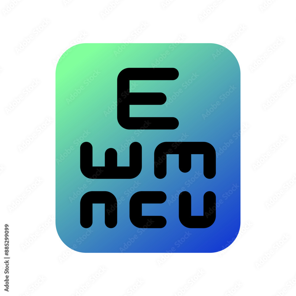 Editable eye chart vector icon. Part of a big icon set family. Perfect for web and app interfaces, presentations, infographics, etc Editable eye chart vector icon. Part of a big icon set family. Perfect for web and app interfaces, presentations, infographics, etc
