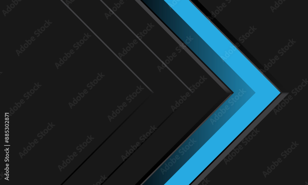 Abstract blue arrow direction geometric on black metallic design modern futuristic background vector Abstract blue arrow direction geometric on black metallic design modern futuristic background vector