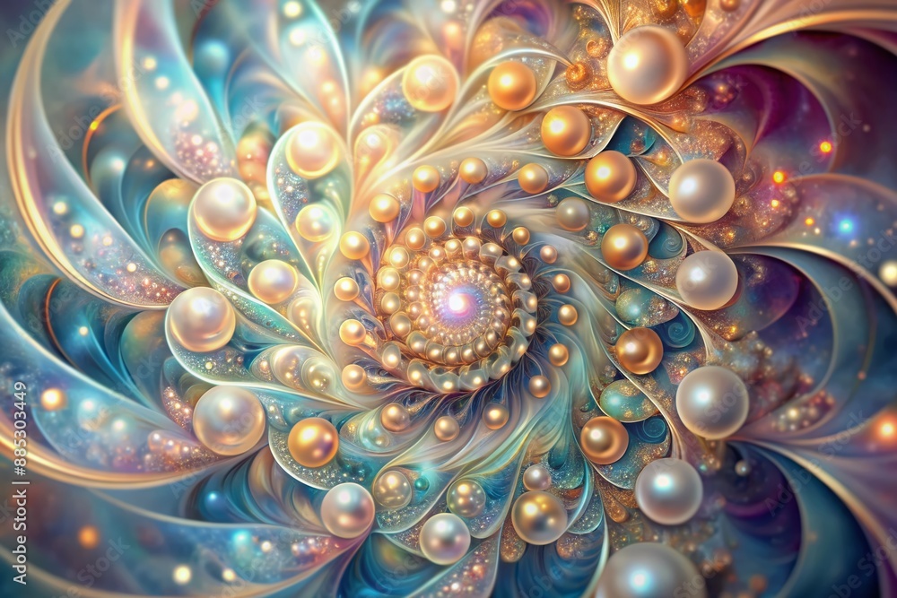 Delicate pearly hues swirl in mesmerizing patterns, evoking an otherworldly aura in this ethereal digital abstract, radiating soft, shimmering luminescence and serene beauty. Delicate pearly hues swirl in mesmerizing patterns, evoking an otherworldly aura in this ethereal digital abstract, radiating soft, shimmering luminescence and serene beauty.