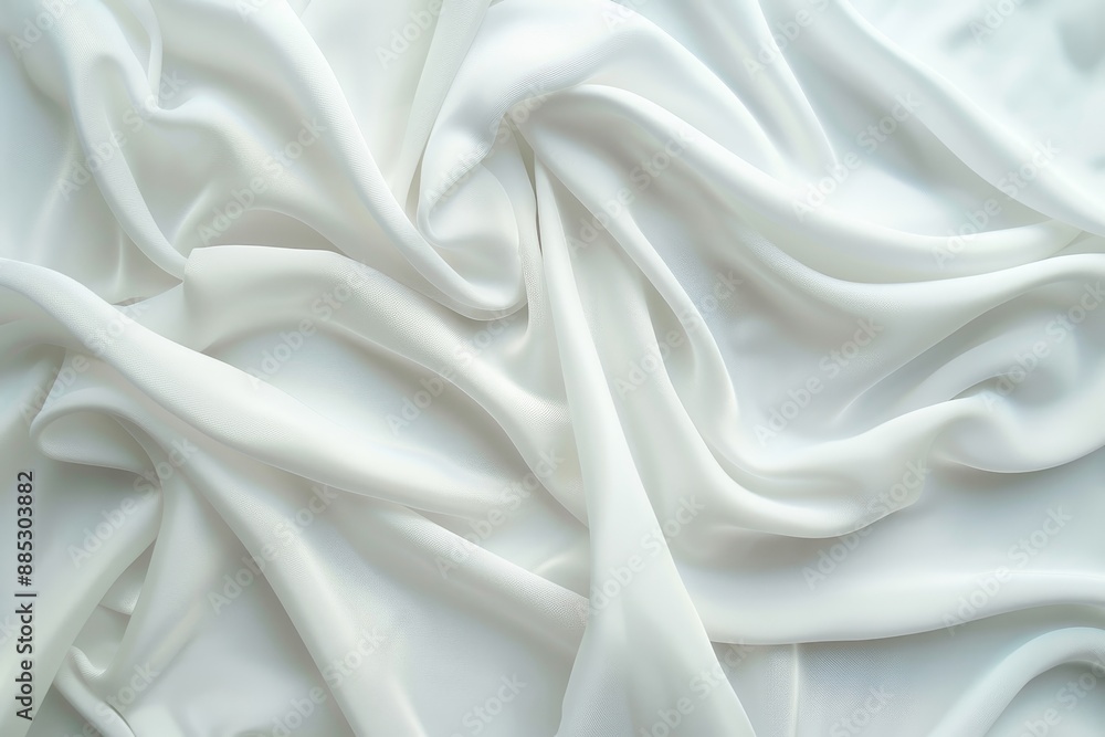 Obraz premium An abstract white background with a soft fabric texture