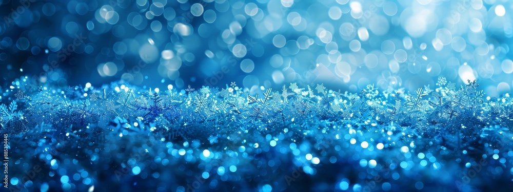 A close-up image of a snowflake in winter. Winter holiday background. A close-up image of a snowflake in winter. Winter holiday background.