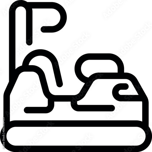 Bumper car attraction providing fun and entertainment at amusement park