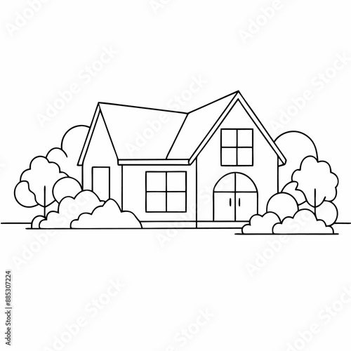a colorful family home vector art illustration, isolate white background (6)