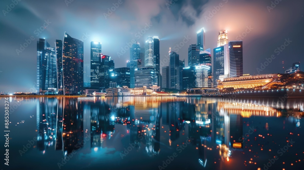 Fototapeta premium Iconic architectural landmark in a metropolitan area