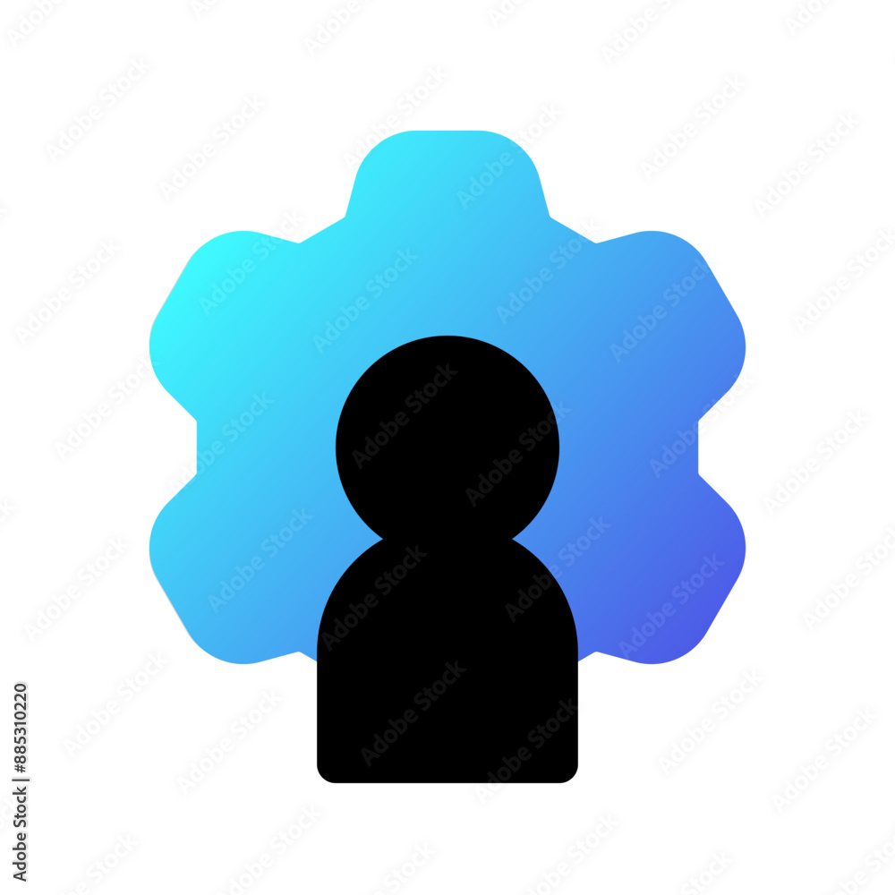 Editable human resource, management, account setting vector icon. Part ...
