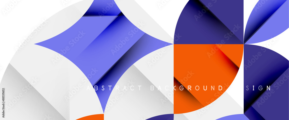 Minimal geometric elements on white. Petals, round triangles, star Minimal geometric elements on white. Petals, round triangles, star