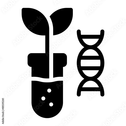 genetic modification glyph icon