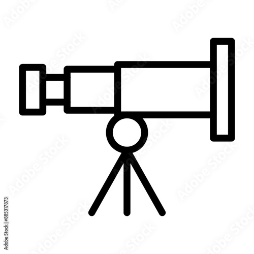 Astrophysics Vector Line Icon Design