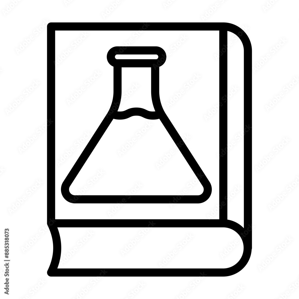 Science Book Vector Line Icon Design Science Book Vector Line Icon Design