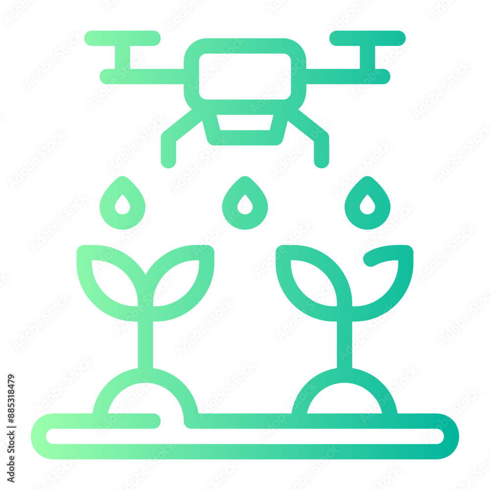 Fototapeta premium irrigation gradient icon