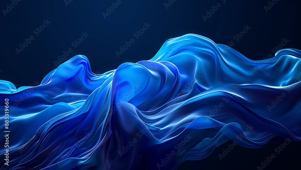 Obraz premium Abstract wallpaper Abstract blue background with smooth waves