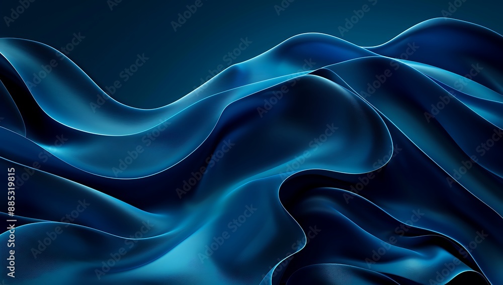 Obraz premium Abstract wallpaper Abstract blue background with smooth waves