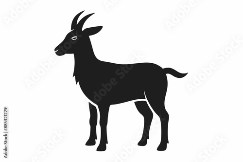 silhouette of a goat