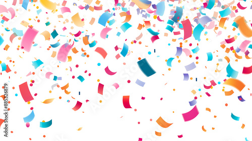 Colorful Confetti Falling: Celebration and Festive Joy