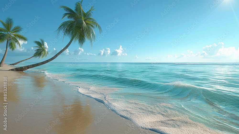 Paraiso tropical en la playa , relax, vacacional generativa IA Paraiso tropical en la playa , relax, vacacional generativa IA