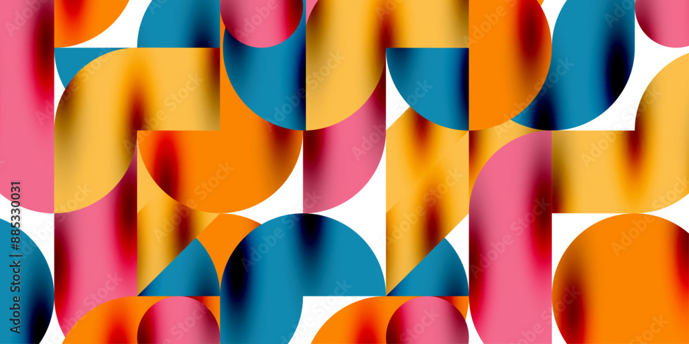 Shadow effect shiny circles and round triangles geometric modern art. Vector Illustration For Wallpaper, Banner, Background, Card, Book Illustration, landing page Shadow effect shiny circles and round triangles geometric modern art. Vector Illustration For Wallpaper, Banner, Background, Card, Book Illustration, landing page