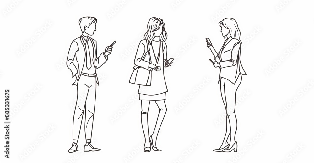 A transparent background PNG image showing four coworkers chatting over a cup of coffee A transparent background PNG image showing four coworkers chatting over a cup of coffee