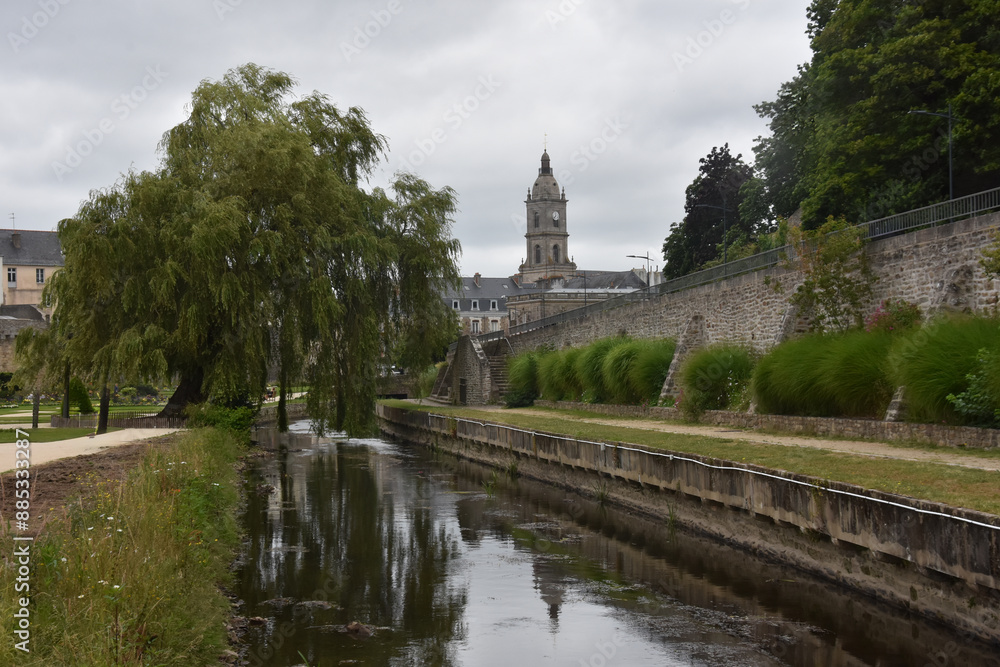 Le chateau de Vannes, Jardins de Vannes, Jardin du Château. Bretagne. France. Le chateau de Vannes, Jardins de Vannes, Jardin du Château. Bretagne. France.