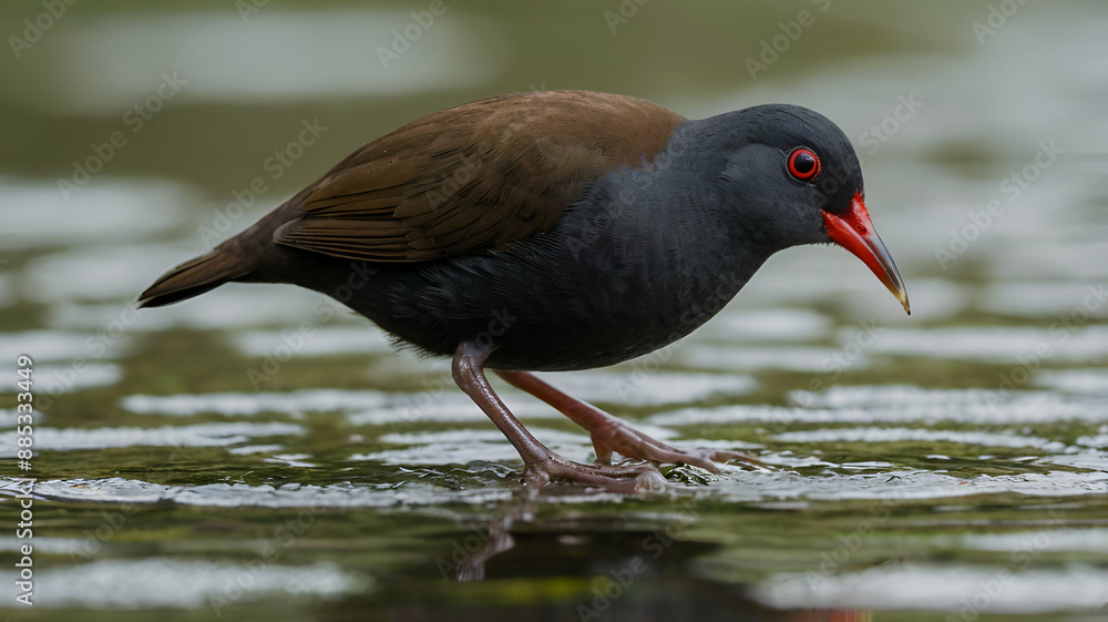 Black tailed Crake bird closeup photo, birds photos Black tailed Crake bird closeup photo, birds photos