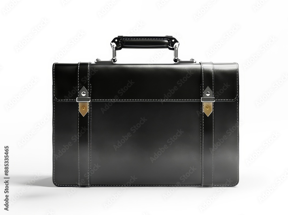 A black 3D briefcase business bag isolated on a png background showing professional job work handle suitcase illustration concept or manager document briefcase icon with businessman education A black 3D briefcase business bag isolated on a png background showing professional job work handle suitcase illustration concept or manager document briefcase icon with businessman education
