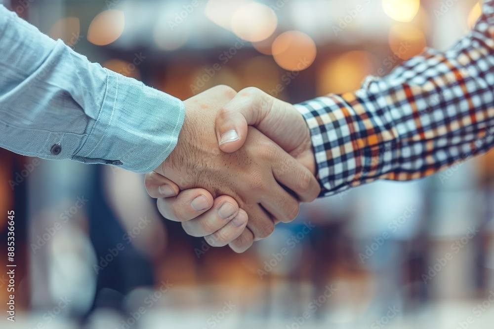 A meeting between two professional businessmen shaking hands A meeting between two professional businessmen shaking hands