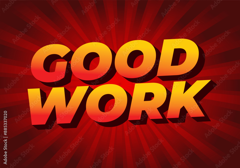 Good work. Text effect in 3D style with good colors Good work. Text effect in 3D style with good colors