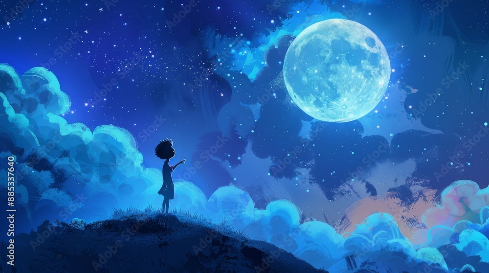 Girl Under the Big Moon Girl Under the Big Moon