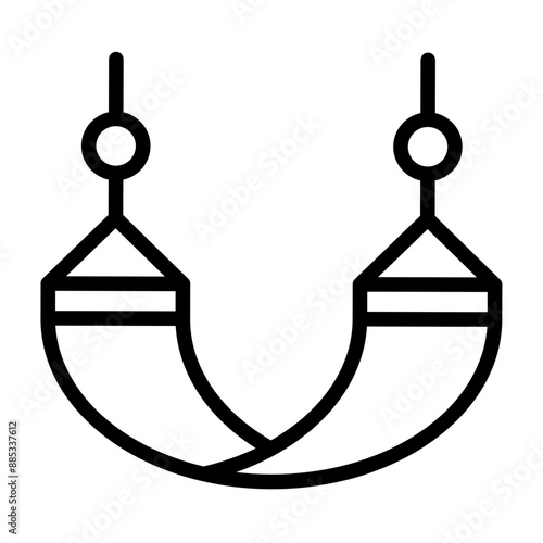 Hammock Vector Line Icon Design