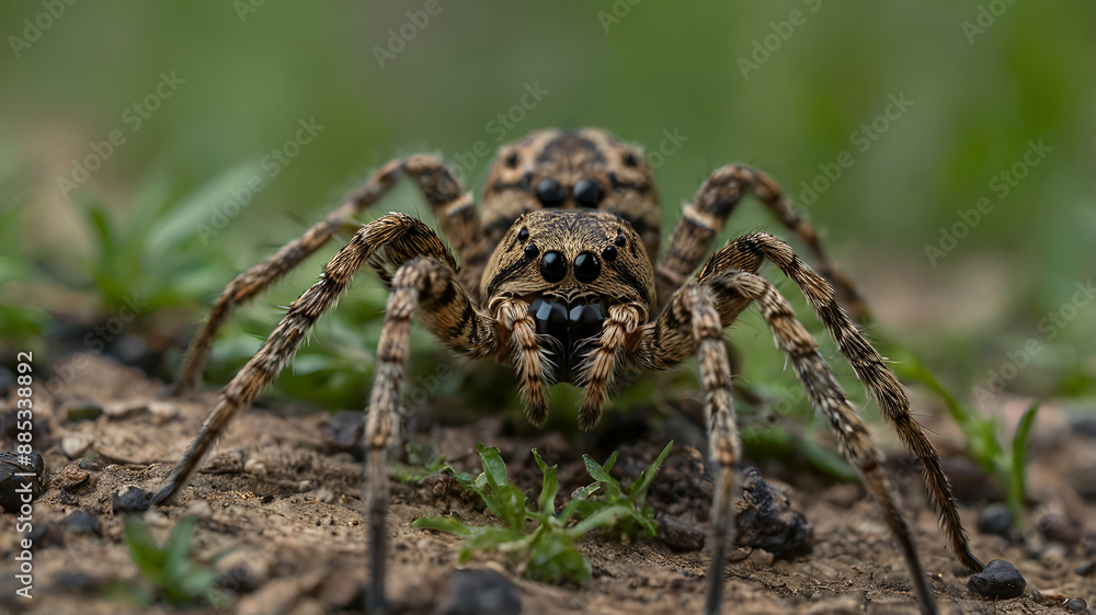 Wolf Spider, Adult Female Wolf Spider of the Family Lycosidae, wildlife animals Wolf Spider, Adult Female Wolf Spider of the Family Lycosidae, wildlife animals