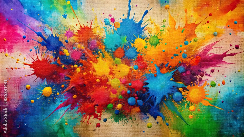 Abstract paint splatter in vibrant colors on canvas , art, abstract, paint, vibrant, colors, canvas, splatter Abstract paint splatter in vibrant colors on canvas , art, abstract, paint, vibrant, colors, canvas, splatter