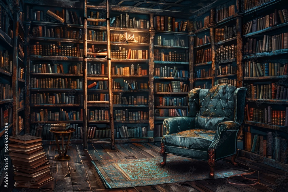 In the datu room, a rustic wood bookshelf is balanced against a dark background with a retro bookcase for education in the learning library, a light old book wall hangs in the library books shelf and In the datu room, a rustic wood bookshelf is balanced against a dark background with a retro bookcase for education in the learning library, a light old book wall hangs in the library books shelf and