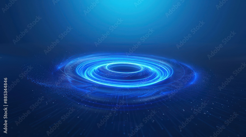 Glowing blue vortex digital illustration Glowing blue vortex digital illustration