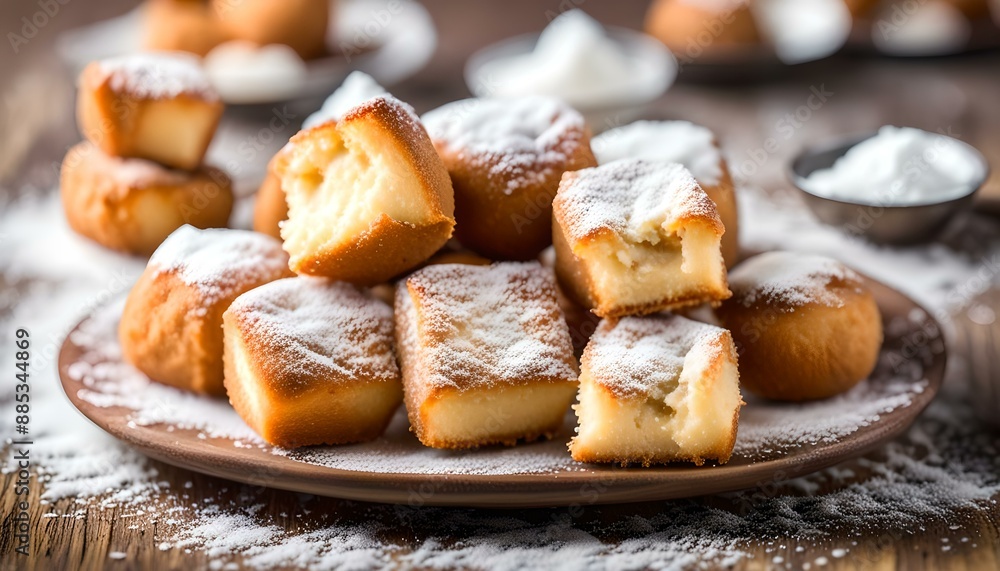 Homemade Deep Fried Cheesecake Bites with Powdered Sugar
Homemade Deep Fried Cheesecake Bites with Powdered Sugar