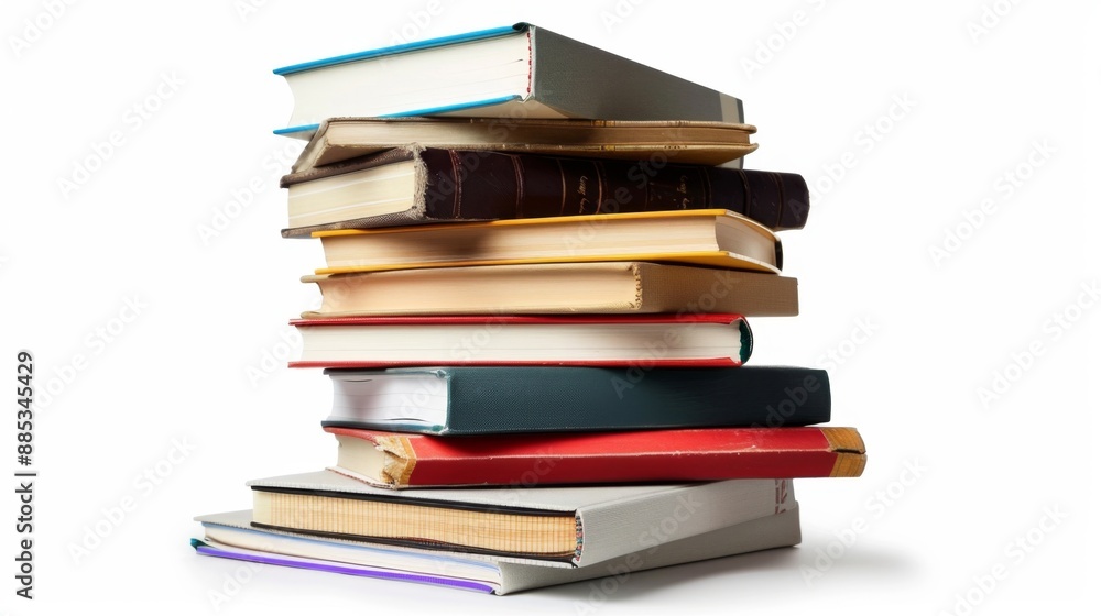 Stack of Books on White Background. Stack of Books on White Background.