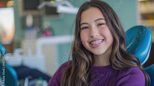 Free Download Beautiful girl smiling in dentistry room. - GFXLoad