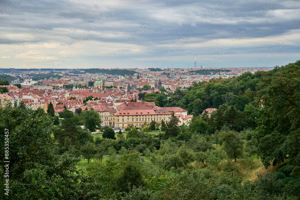 Cityscape view of Prague, capital of Czech republic, view from the Strahov monastery Cityscape view of Prague, capital of Czech republic, view from the Strahov monastery