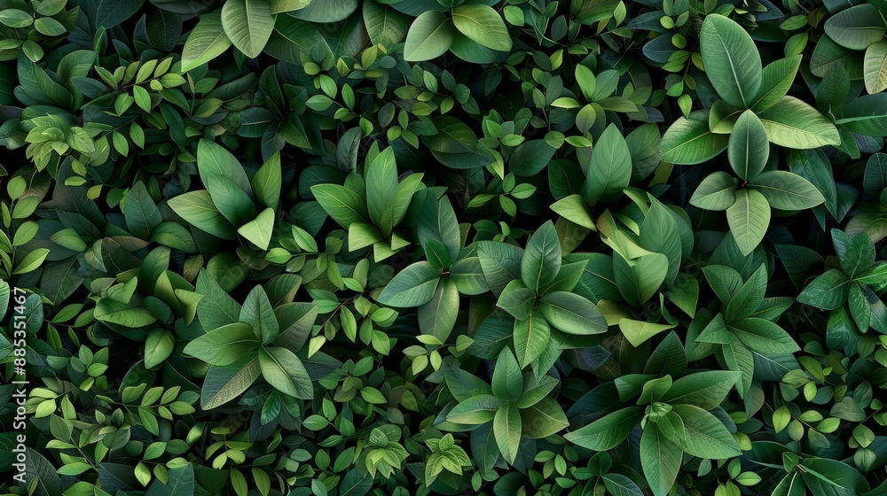 Nature backdrop with green leaves and foliage of tropical plants Nature backdrop with green leaves and foliage of tropical plants