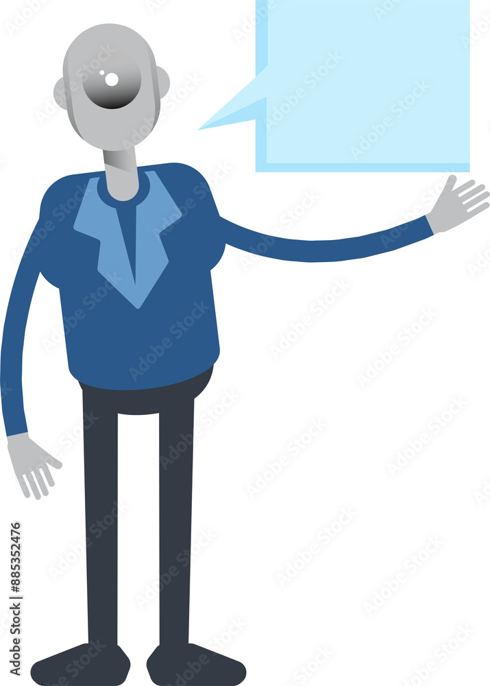 Robot Employee Character and Speech Bubble
Robot Employee Character and Speech Bubble
