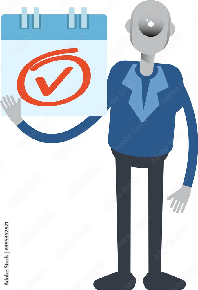 Robot Employee Character and Check Mark Sign
Robot Employee Character and Check Mark Sign
