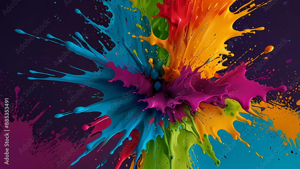 Abstract Splash Paint background with colorful theme Abstract Splash Paint background with colorful theme
