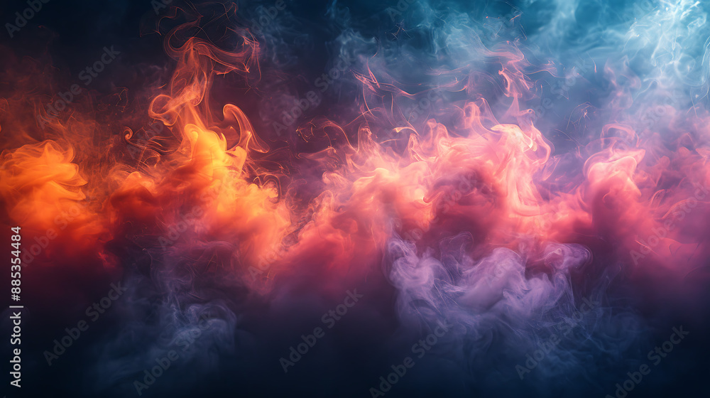 Abstract colorful smoke art with vibrant red and blue hues blending to create a mesmerizing and dynamic visual effect. Abstract colorful smoke art with vibrant red and blue hues blending to create a mesmerizing and dynamic visual effect.