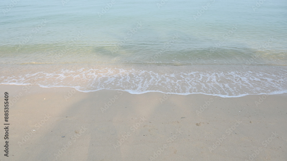 beautiful beach with sea wave and clean sand, natural background beautiful beach with sea wave and clean sand, natural background