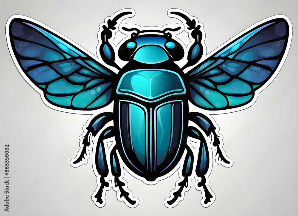 Fototapeta premium scarab generative ai