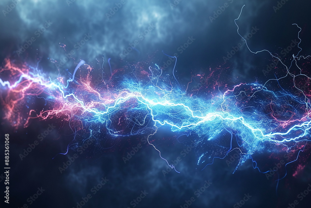 The Intricate Beauty of a Detailed and Colorful Fictional Electrical Spark Generated by AI The Intricate Beauty of a Detailed and Colorful Fictional Electrical Spark Generated by AI