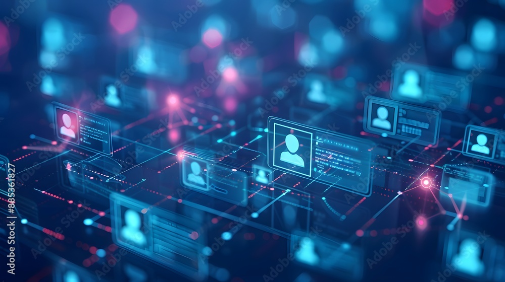 Digital Network of User Profiles and Data Connections Digital Network of User Profiles and Data Connections