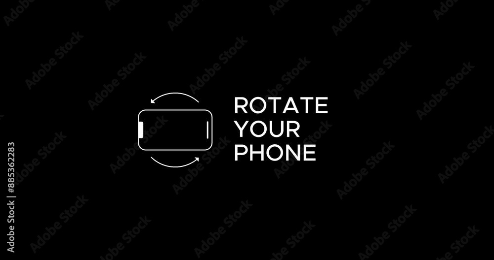 4K video animation of rotate your phone video stock