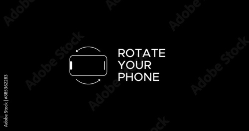 4K video animation of rotate your phone video stock photo