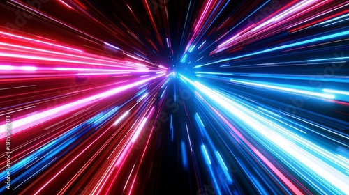 Vibrant Neon Light Trails – Dynamic Tech Background
