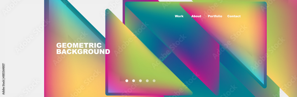 Colorful fluid gradient triangles and squares web site template. Vector Illustration For Wallpaper, Banner, Background, Card, Book Illustration, landing page Colorful fluid gradient triangles and squares web site template. Vector Illustration For Wallpaper, Banner, Background, Card, Book Illustration, landing page