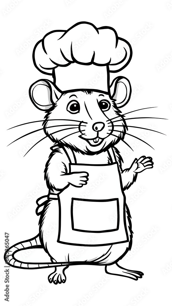 rat chef coloring rat chef coloring